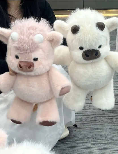 Adorable Highland Cattle Plush Toy 45cm Huggable Cow Stuffed Animal Made With Premium Soft Fabric Soothing Companion Cute Gifts